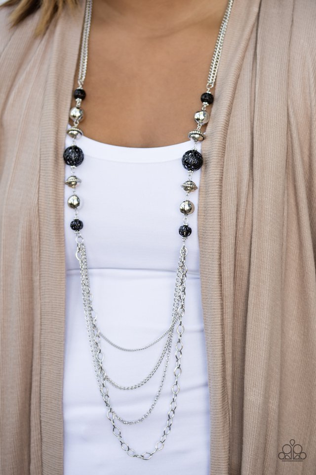 Paparazzi ♥ Balloon Ride - Black ♥ Necklace