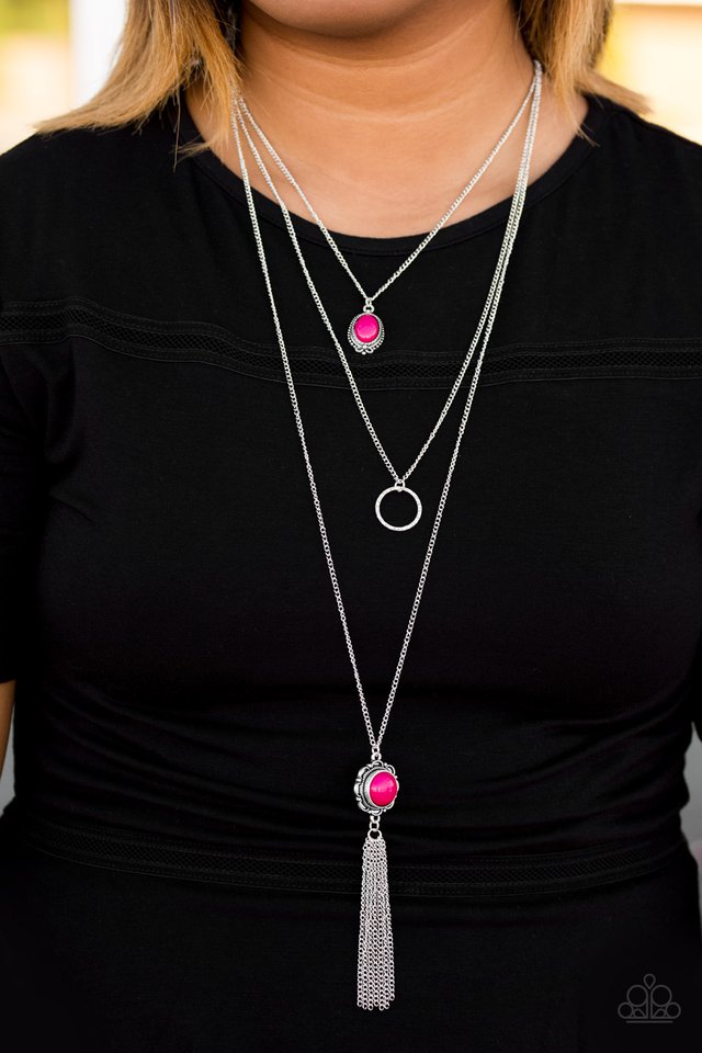 Paparazzi ♥ Floral Fanatic - Pink ♥ Necklace