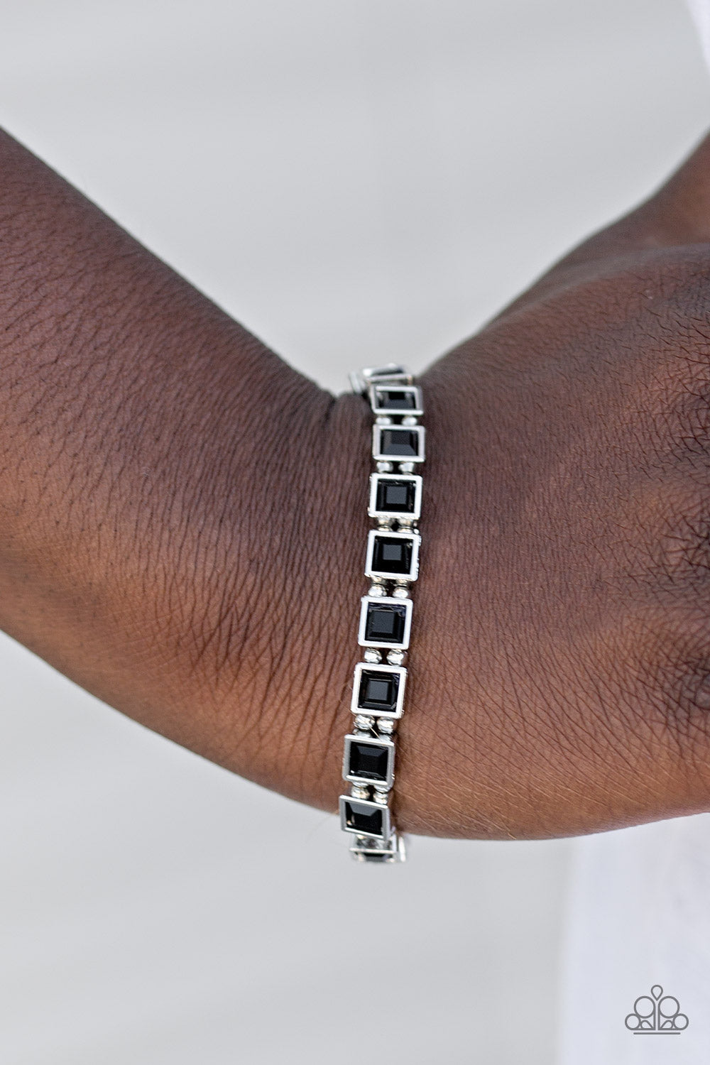 Paparazzi ♥ A GLAM Of Few Words - Black ♥  Bracelet