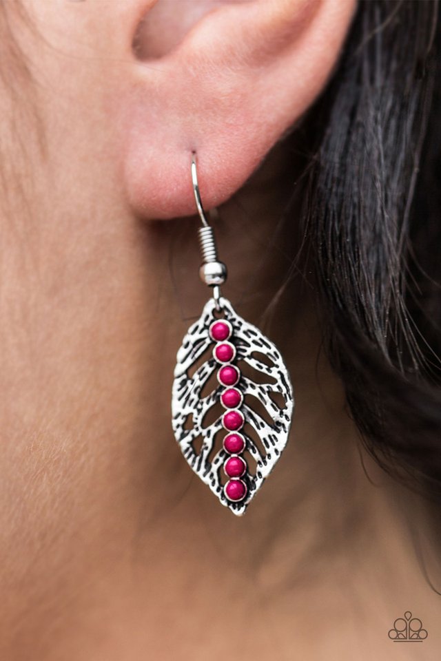 Paparazzi ♥ Doesnt Fall Far From The Tree - Pink ♥ Earrings