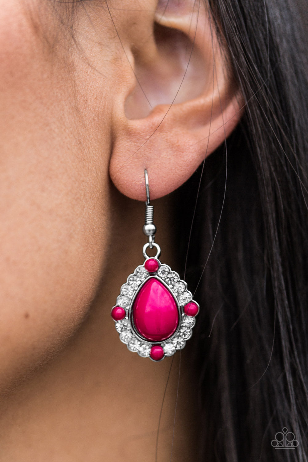 Paparazzi ♥ Girl Jam - Pink ♥  Earrings