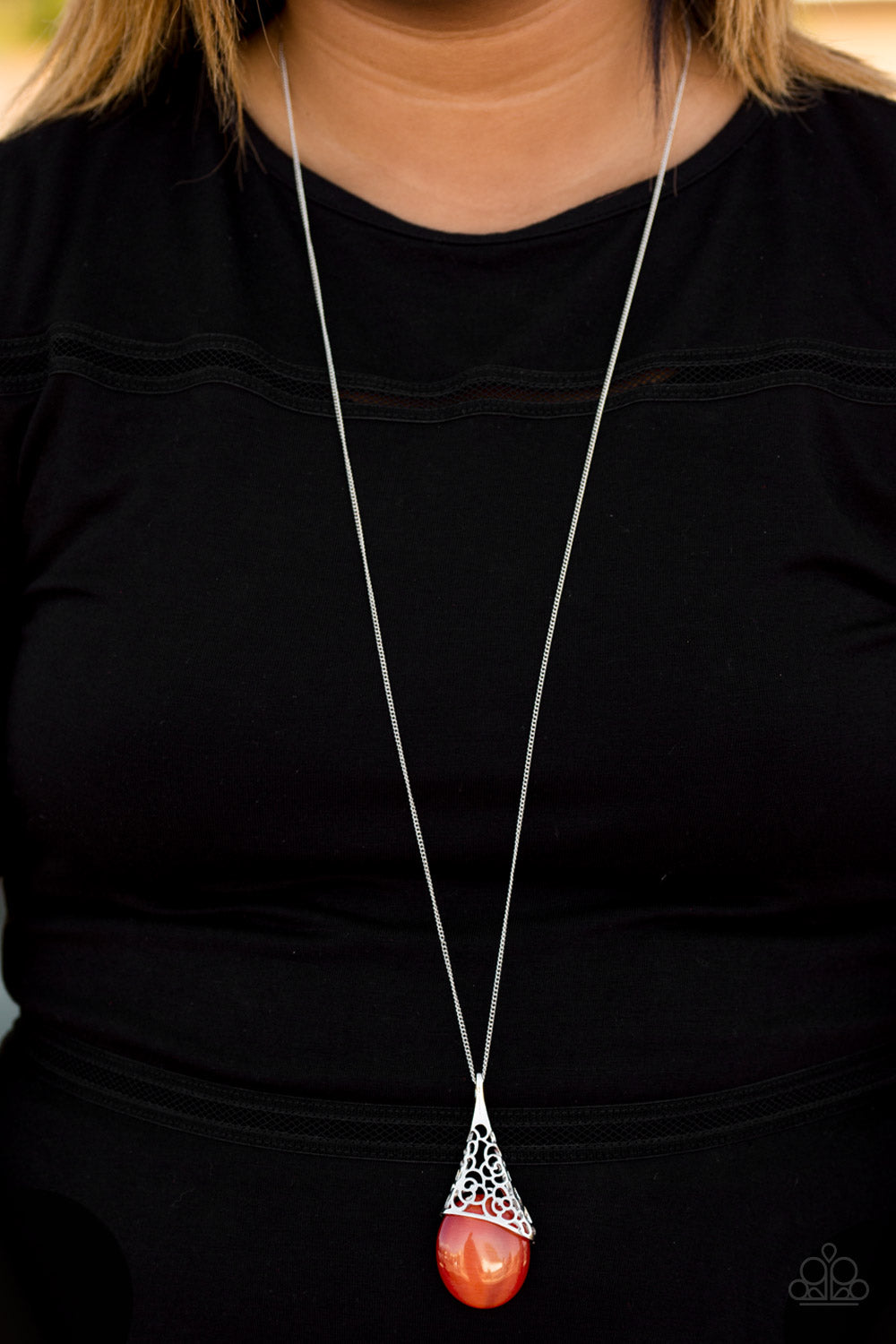 Paparazzi ♥ Lets Take A MOONWALK - Orange ♥  Necklace