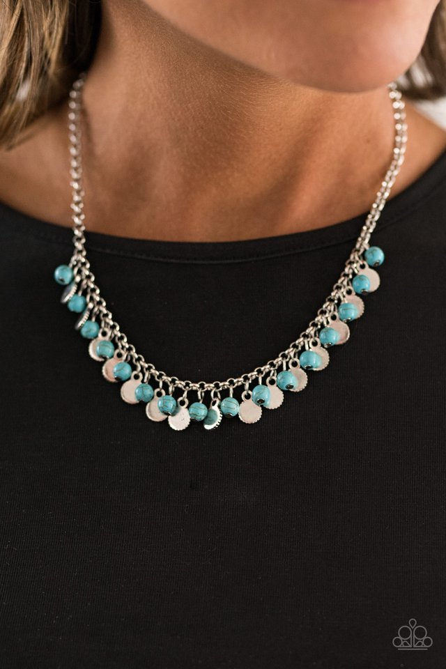 Paparazzi ♥ Prehistoric Prima Donna - Blue ♥ Necklace