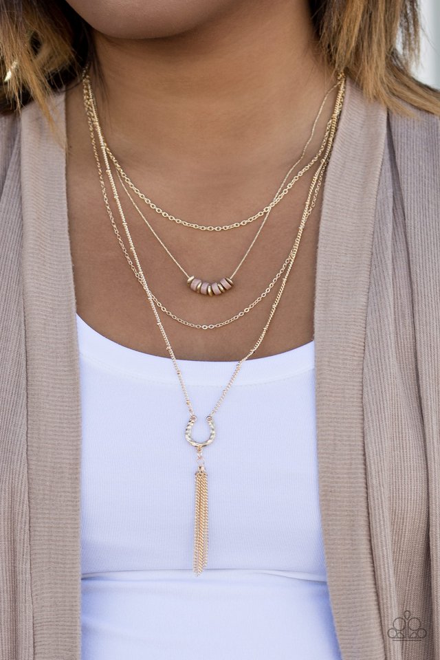 Paparazzi ♥ Boot Scootin Boogie - Gold ♥ Necklace