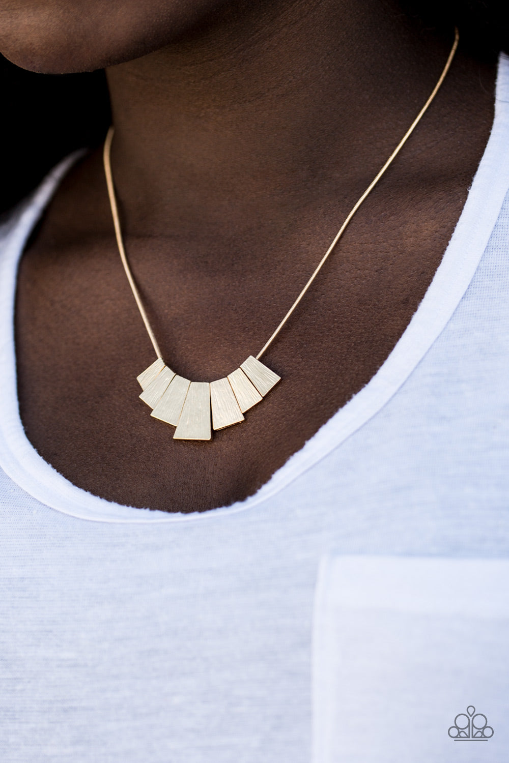 Paparazzi ♥ I Think I CLAN - Gold ♥  Necklace