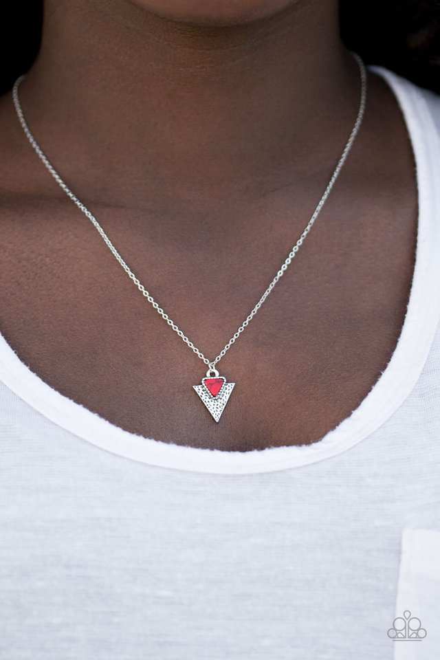 Paparazzi ♥ Over My ARROWHEAD - Red ♥ Necklace