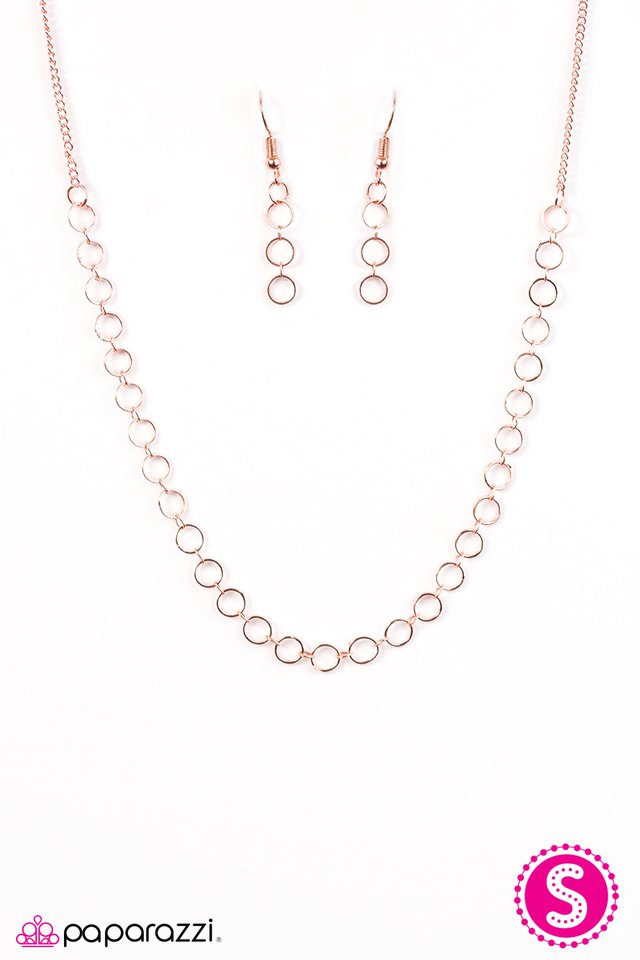 Paparazzi ♥ Steampunk Shimmer - Copper ♥ Necklace