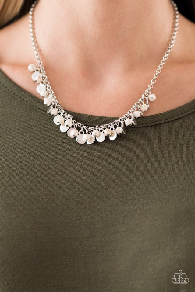 Paparazzi ♥ Prehistoric Prima Donna - White ♥ Necklace