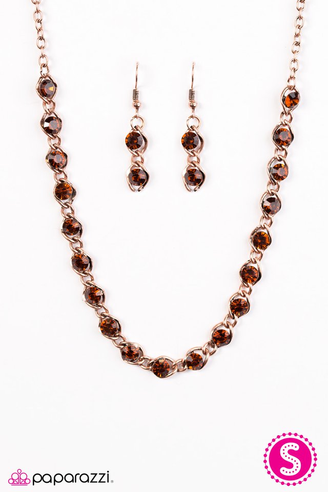 Paparazzi ♥ Shes A GLAM-eater - Copper ♥ Necklace