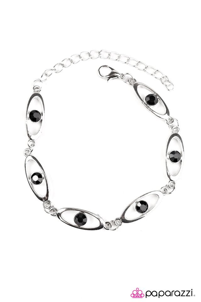 Paparazzi ♥ Starry Eyed - Black ♥ Bracelet