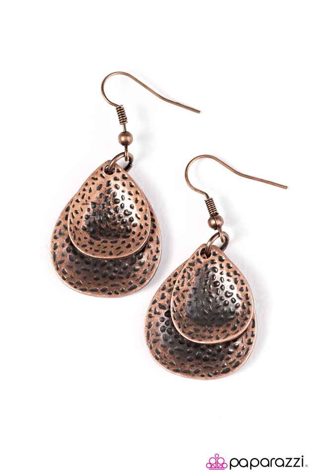 Paparazzi ♥ Reel Em In! - Copper ♥ Earrings