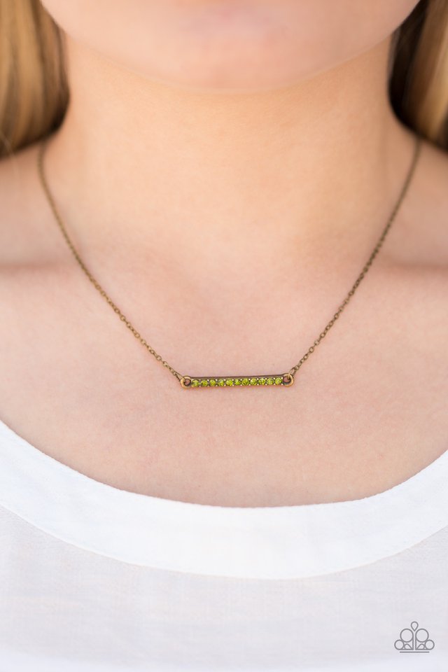 Paparazzi ♥ Give Me Some Glitter - Green ♥ Necklace