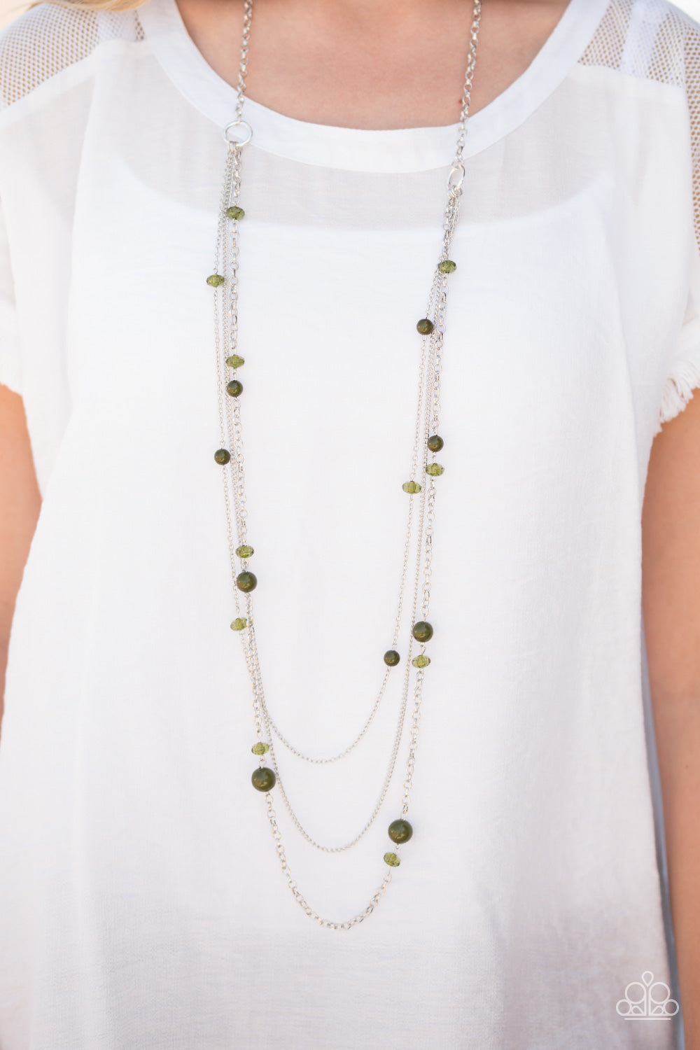 Paparazzi ♥ Triple Tango - Green ♥  Necklace