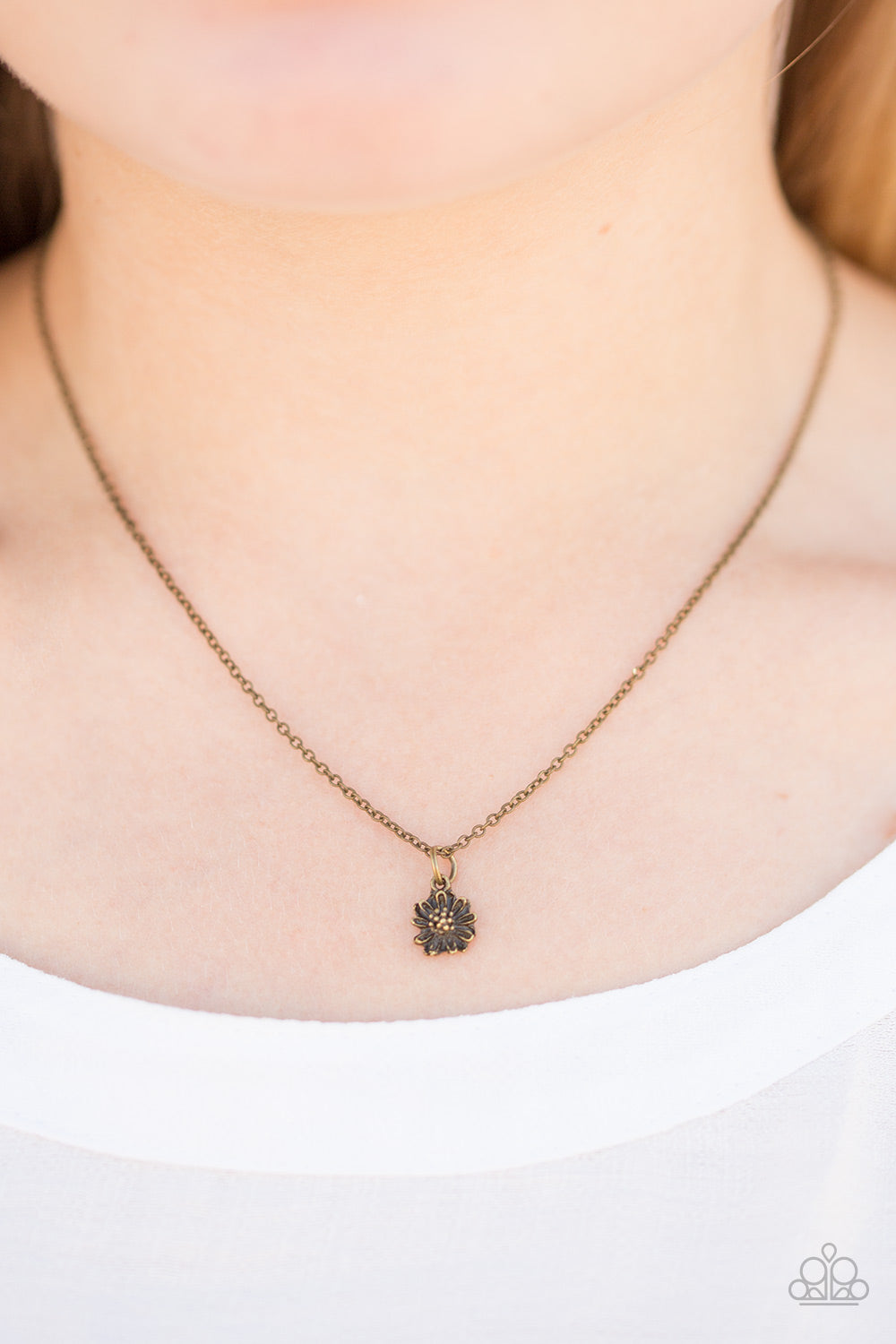 Paparazzi ♥ Carnation Coronation - Brass ♥  Necklace