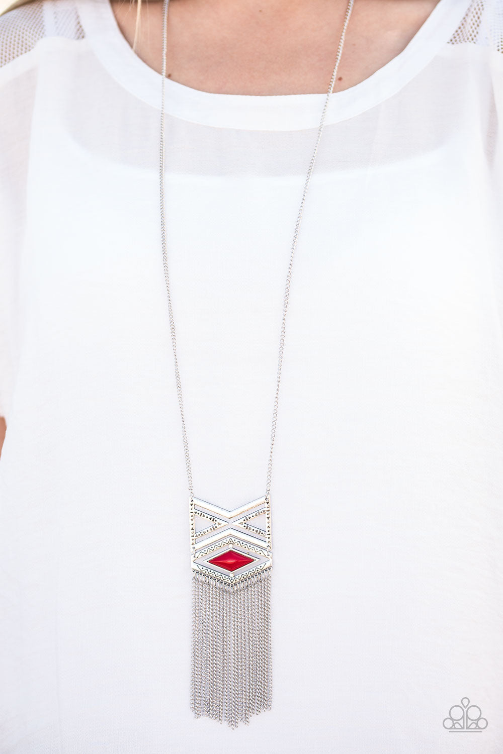 Paparazzi ♥ TRIBAL By Fire - Red ♥  Necklace
