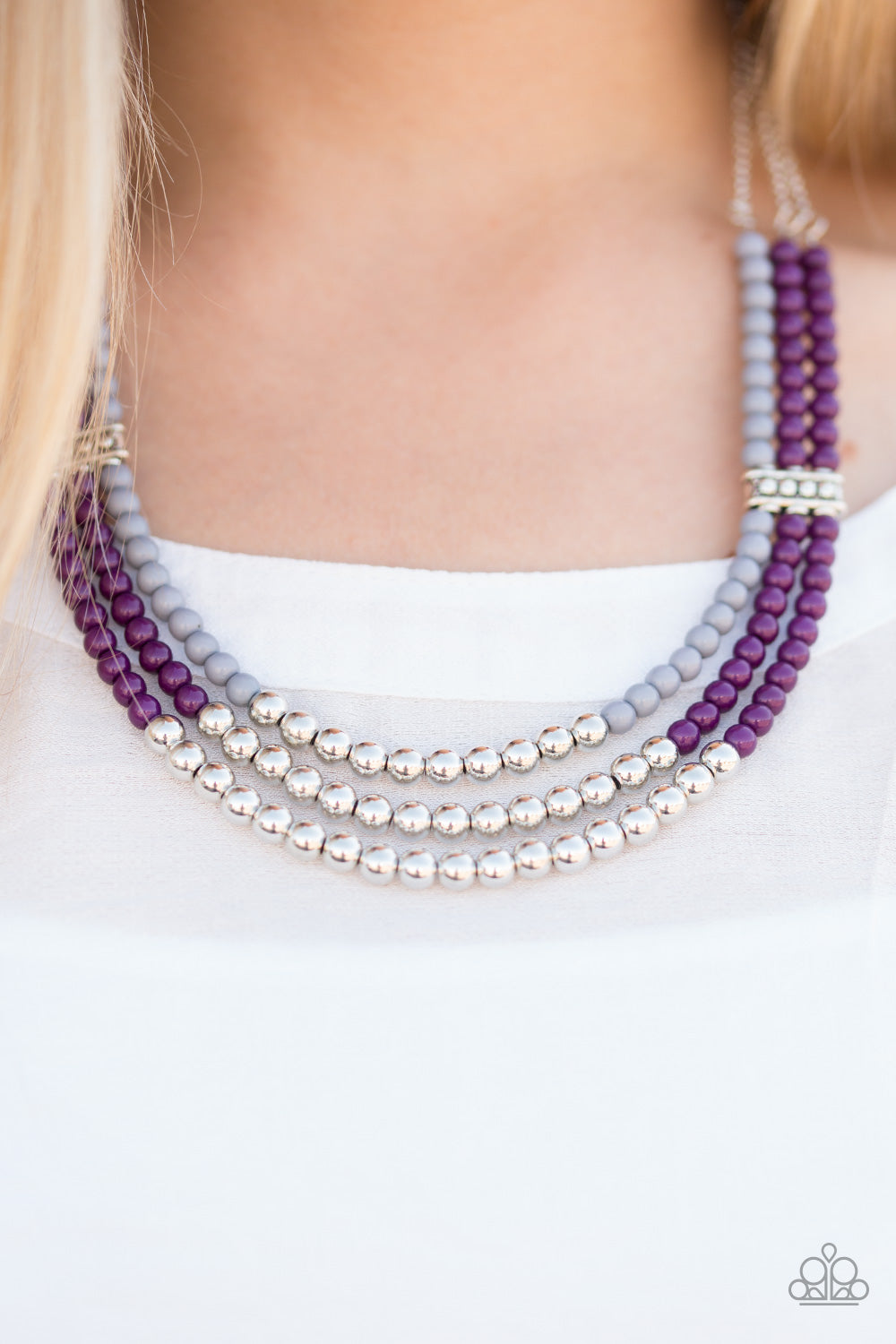 Paparazzi ♥ Just BEAD You - Purple ♥  Necklace