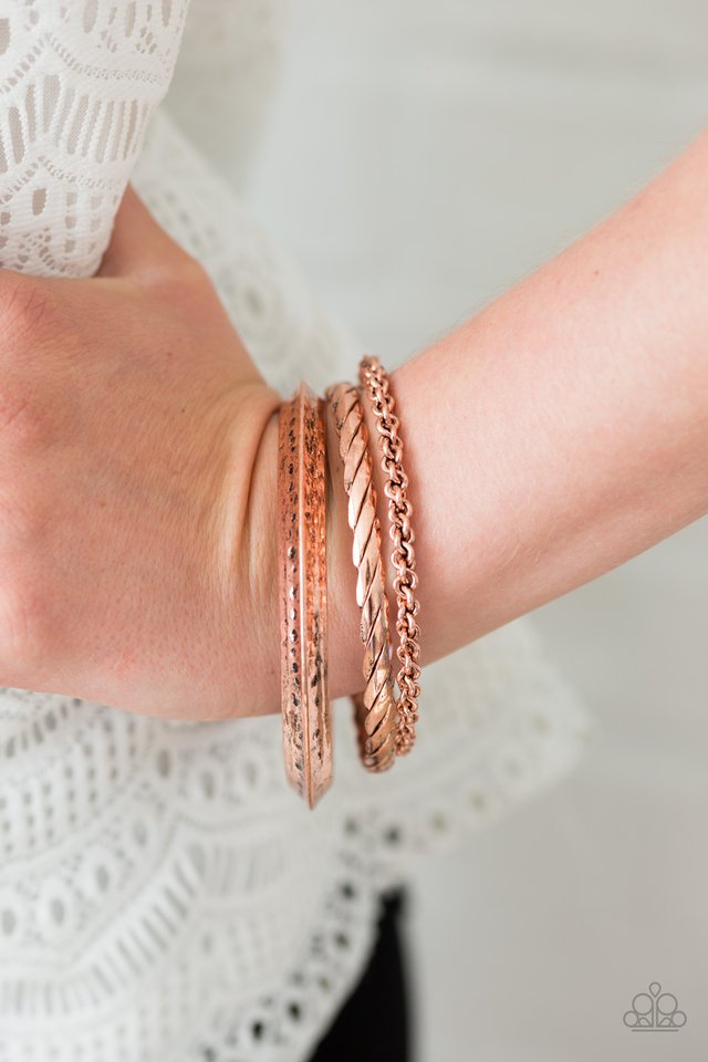 Paparazzi ♥ Not Very Ladylike - Copper ♥ Bracelet