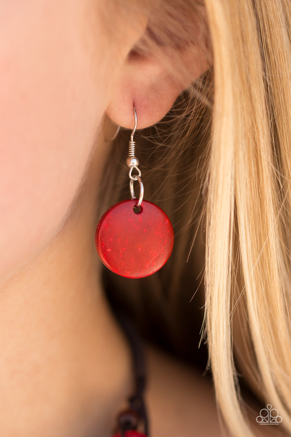 Paparazzi ♥ Fiji Flair - Red ♥  Necklace