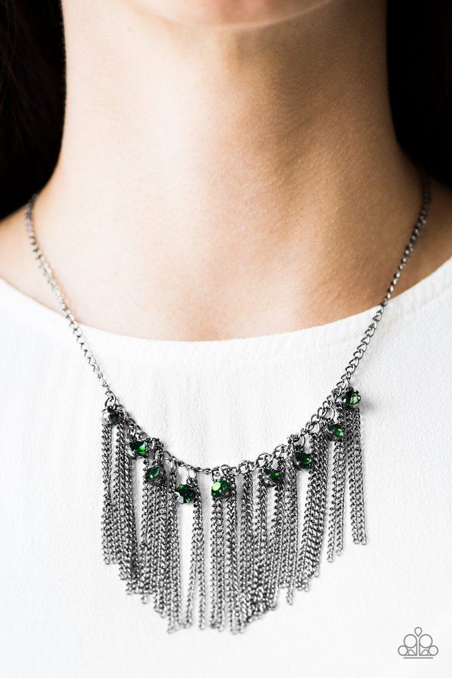 Paparazzi ♥ In For The Long RUNWAY - Green ♥ Necklace