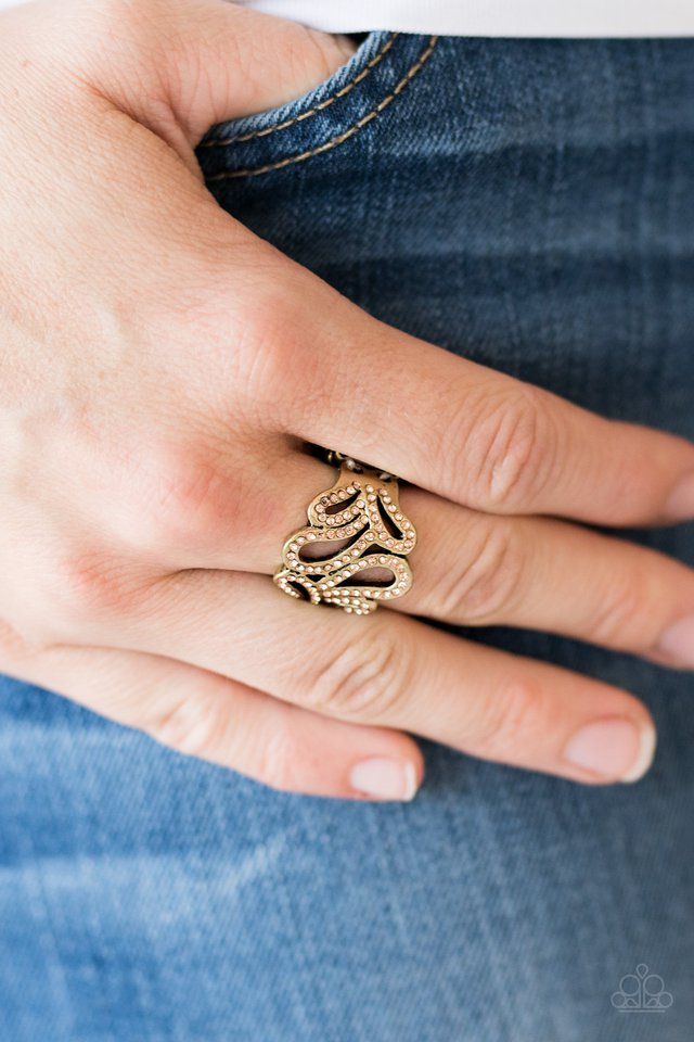 Paparazzi ♥ Dress It Up - Brass ♥ Ring