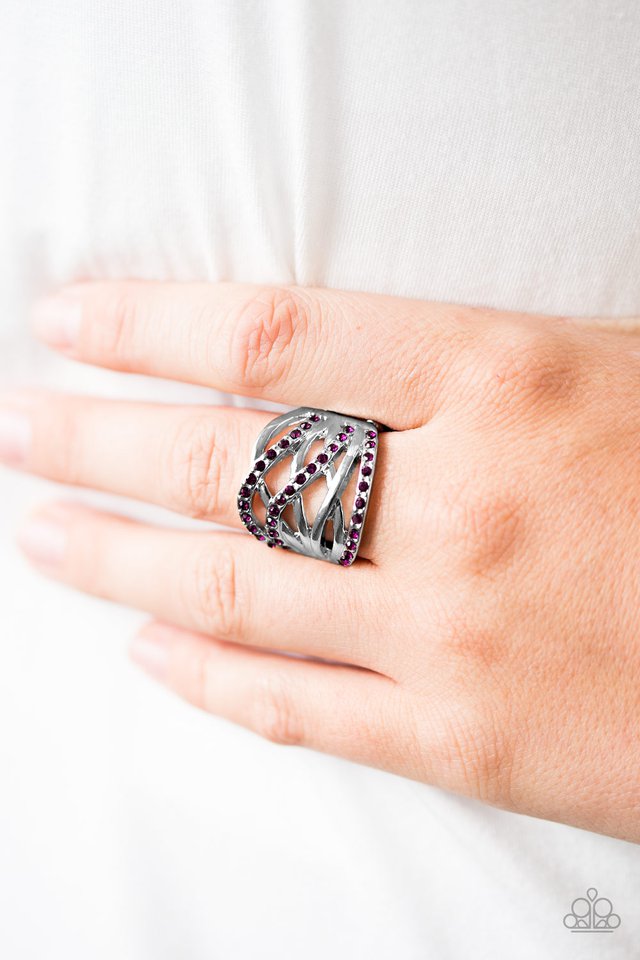 Paparazzi ♥ Wrapped Up In Shimmer - Purple ♥ Ring