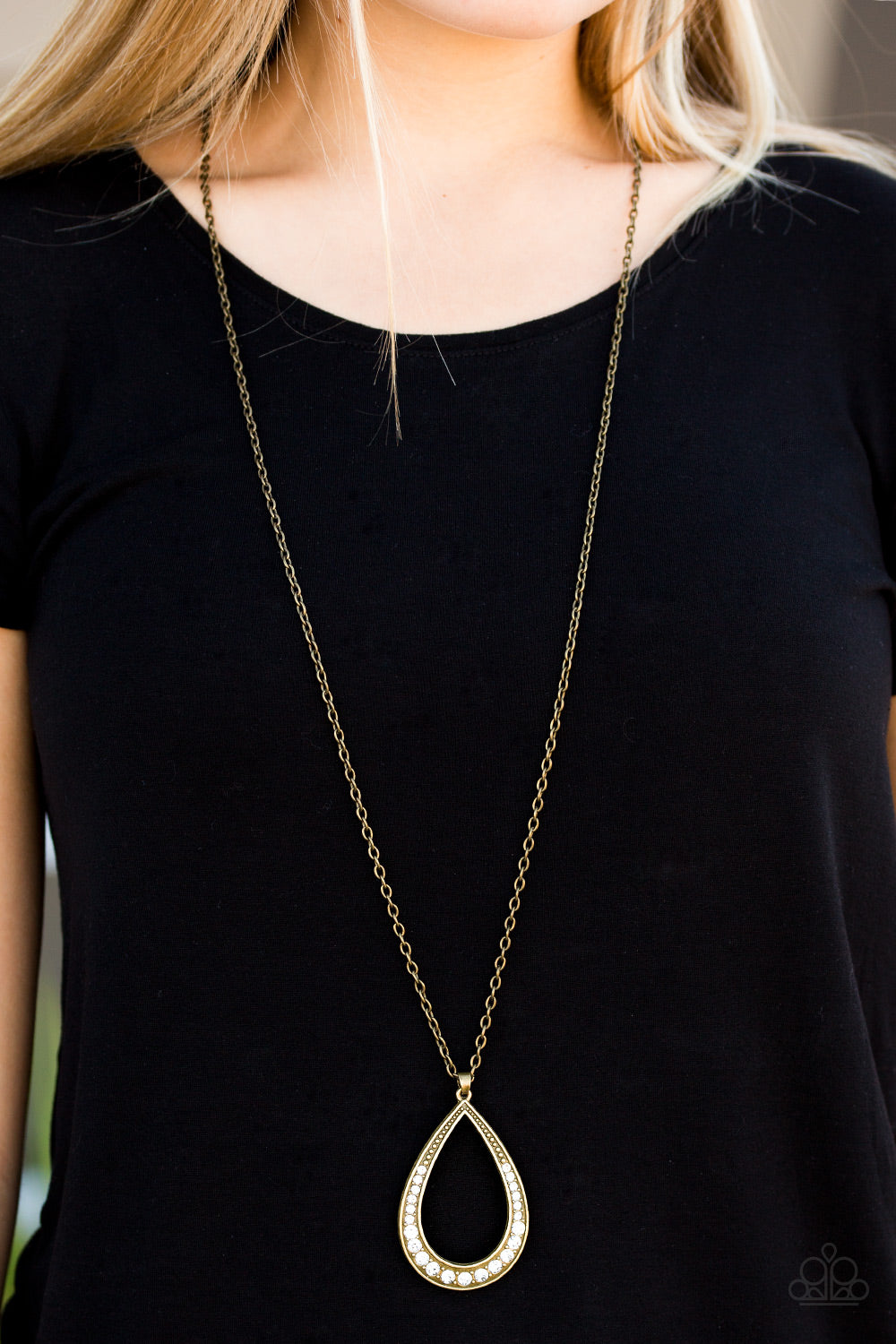 Paparazzi ♥ What A Storm! - Brass ♥  Necklace
