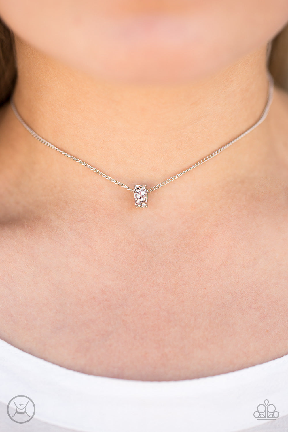 Paparazzi ♥ Work Hard, SLAY Hard - White ♥  Necklace