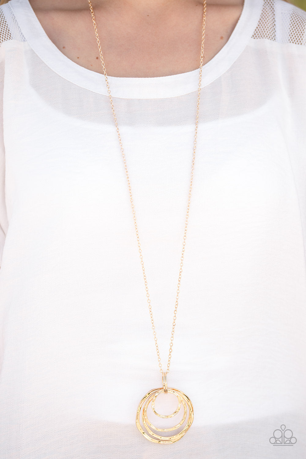 Paparazzi ♥ What In The WHIRL! - Gold ♥  Necklace