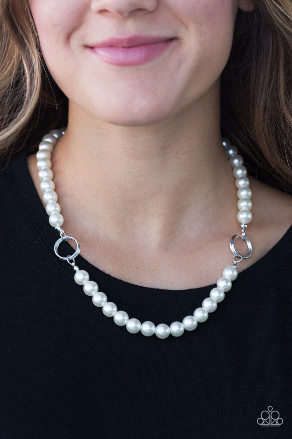 Paparazzi ♥ Romance Is In The Air - White ♥  Necklace