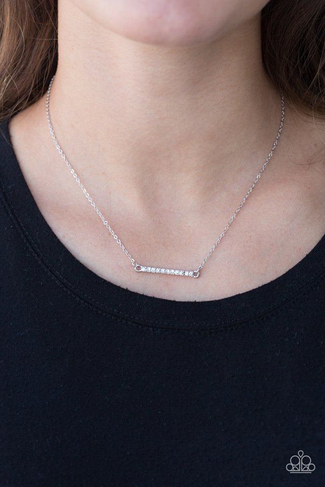 Paparazzi ♥ Give Me Some Glitter - White ♥ Necklace