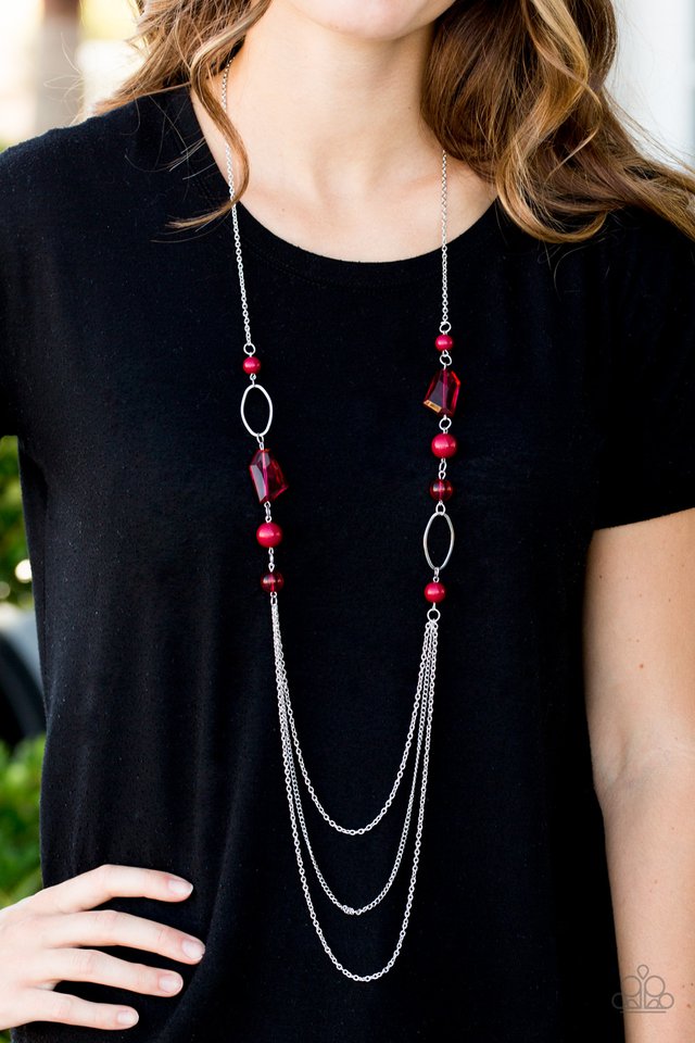 Paparazzi ♥ Jewel Jackpot - Red ♥ Necklace