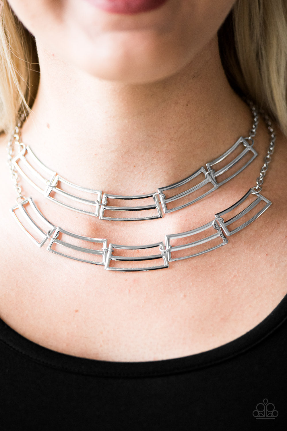 Paparazzi ♥ Right On Track - Silver ♥  Necklace