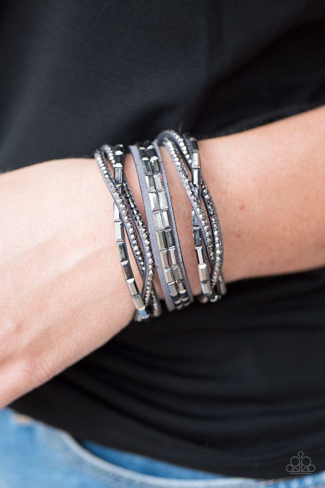 Paparazzi ♥ Grand Slam Shimmer - Silver ♥ Bracelet