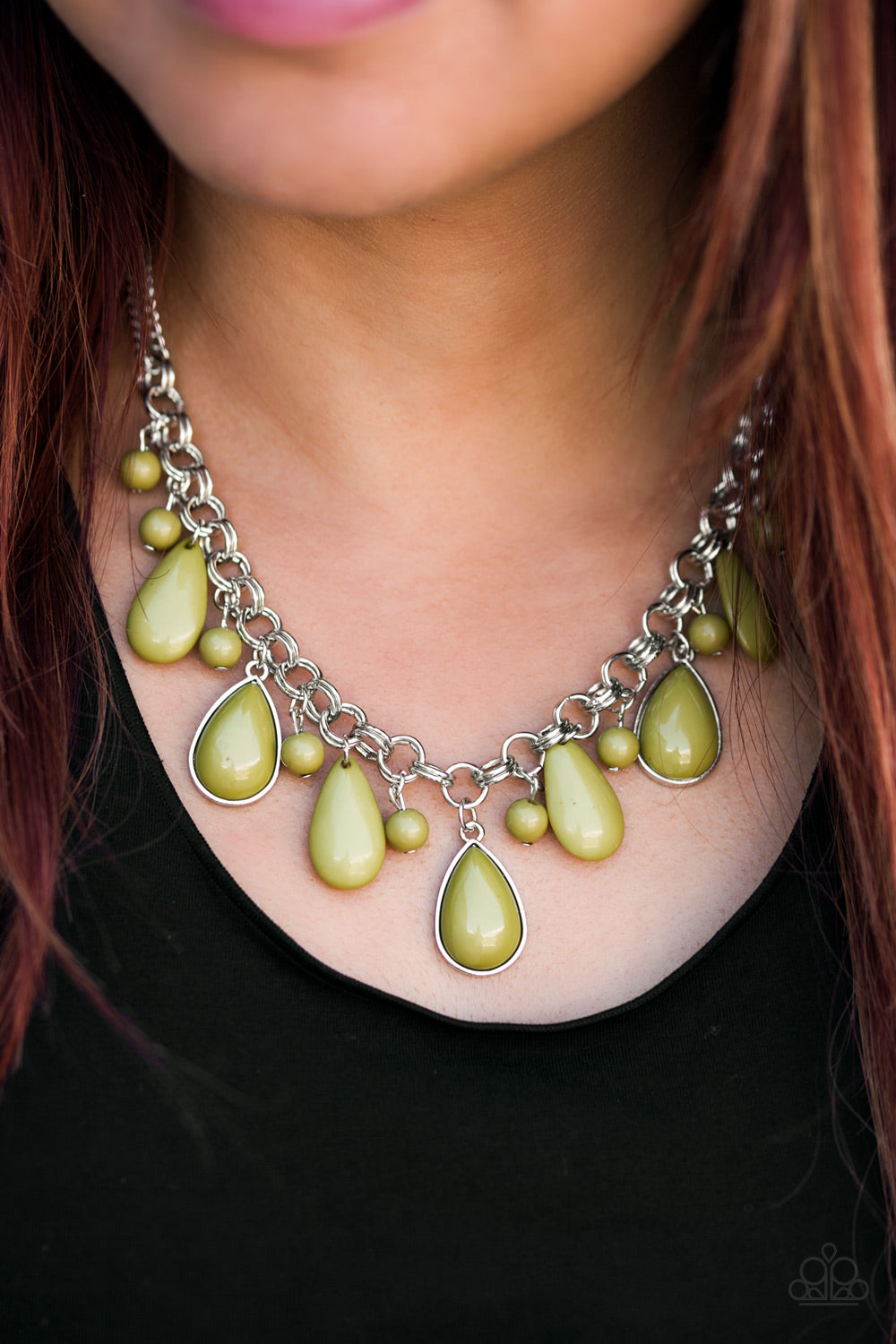 Paparazzi ♥ This Side Of Malibu - Green ♥  Necklace