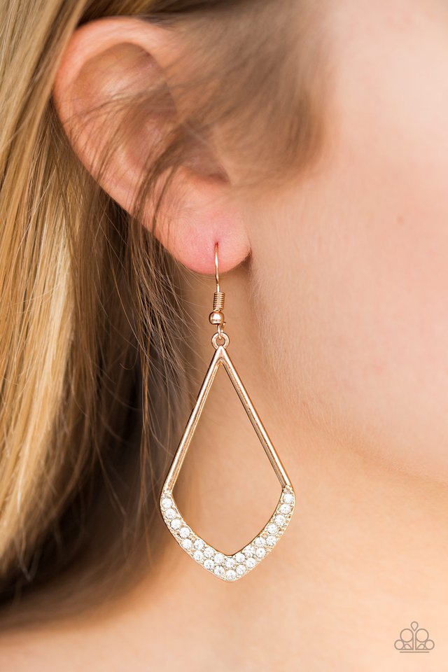 Paparazzi ♥ Double Dip - Gold ♥ Earrings