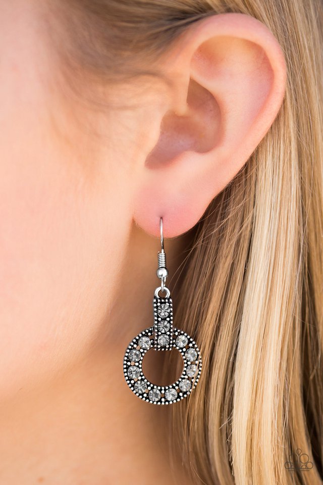 Paparazzi ♥ Midnight Ball - Silver ♥ Earrings