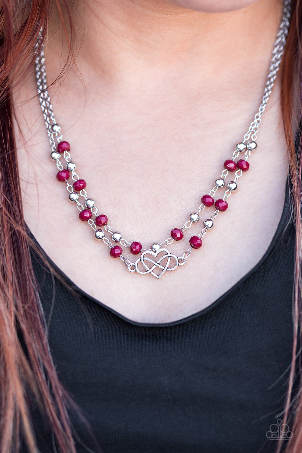 Paparazzi ♥ Unbreakable Love - Red ♥  Necklace
