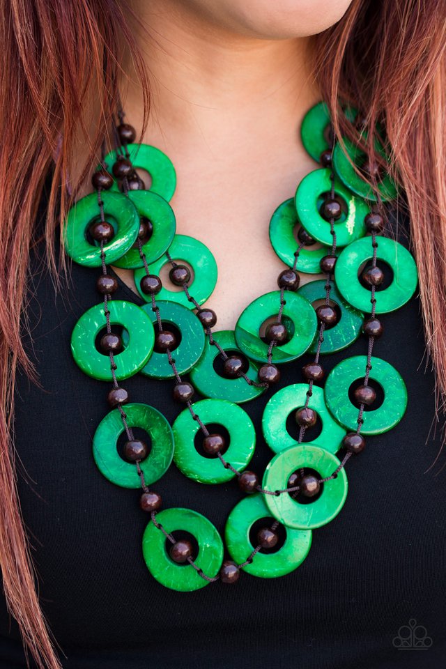 Paparazzi ♥ Bahama Bliss - Green ♥ Necklace