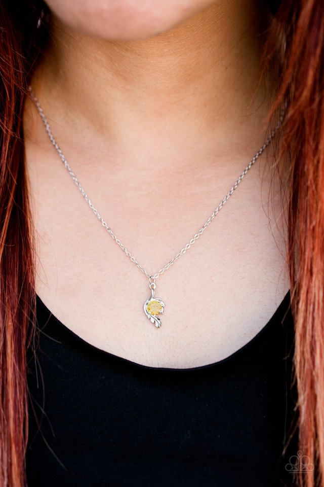 Paparazzi ♥ Firebird - Yellow ♥ Necklace