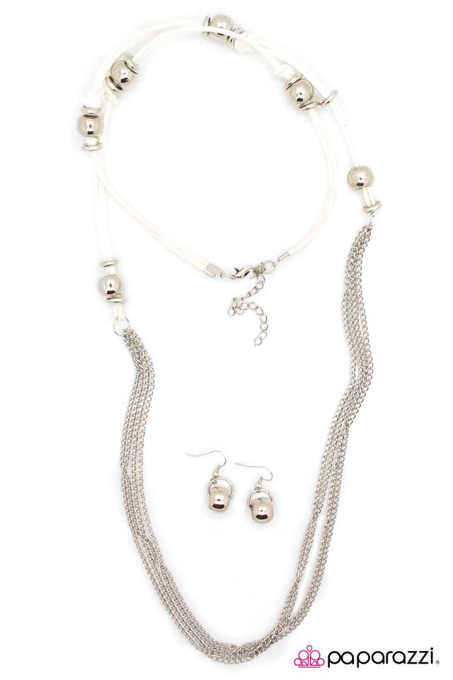 Paparazzi ♥ Tied and True - White ♥ Necklace