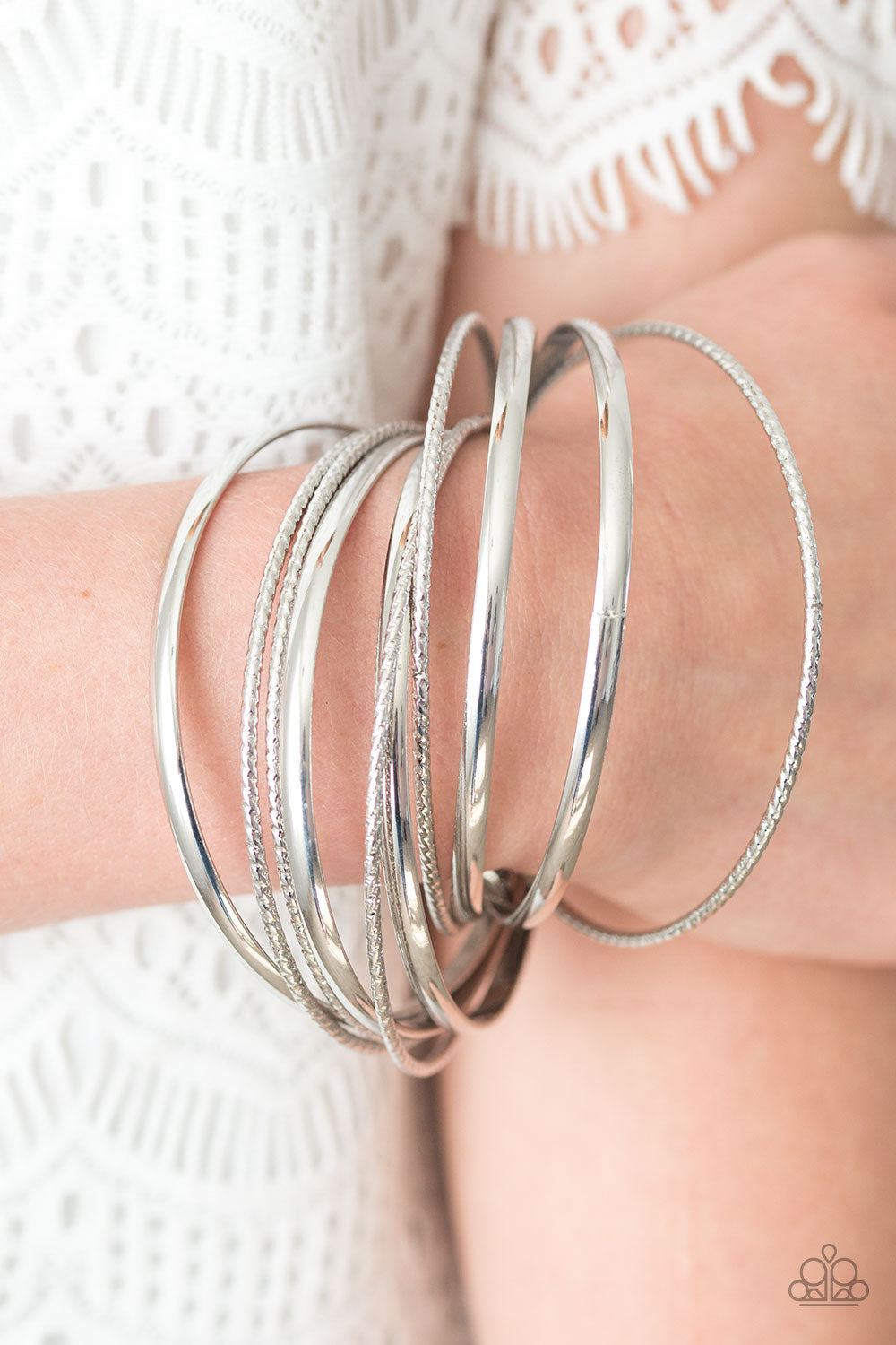 Paparazzi ♥ Drop A BOMBSHELL - Silver ♥  Bracelet