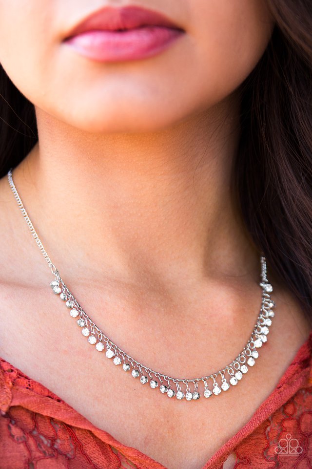 Paparazzi ♥ At First STARLIGHT - White ♥ Necklace