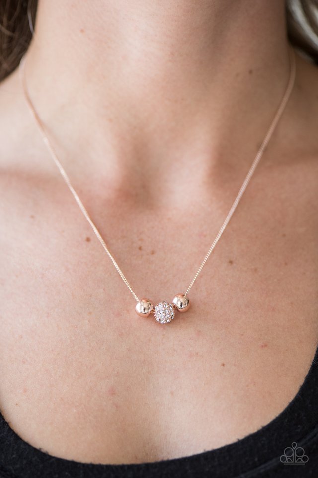 Paparazzi ♥ Glitter Gala - Rose Gold ♥ Necklace