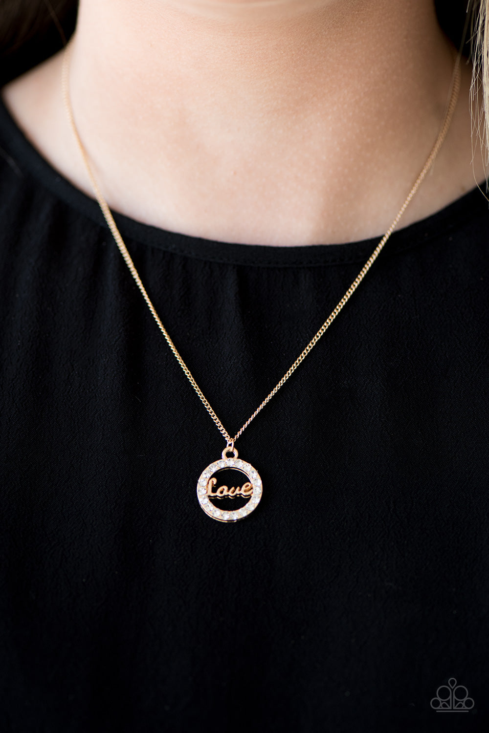 Paparazzi ♥ Show Me Some Love - Gold ♥  Necklace