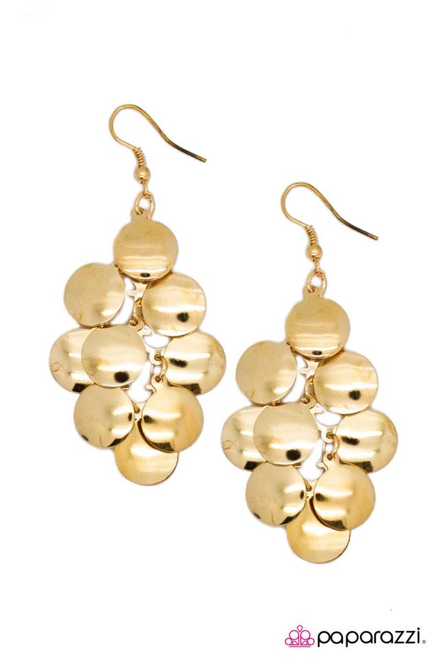 Paparazzi ♥ Around Here - Gold ♥ Earrings