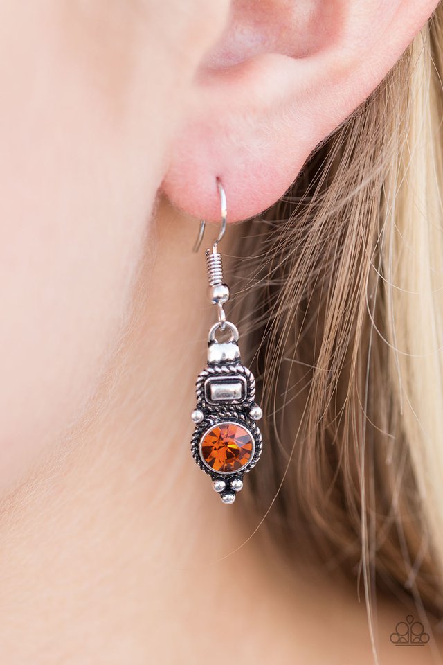 Paparazzi ♥ Glittering Grandeur - Brown ♥ Earrings