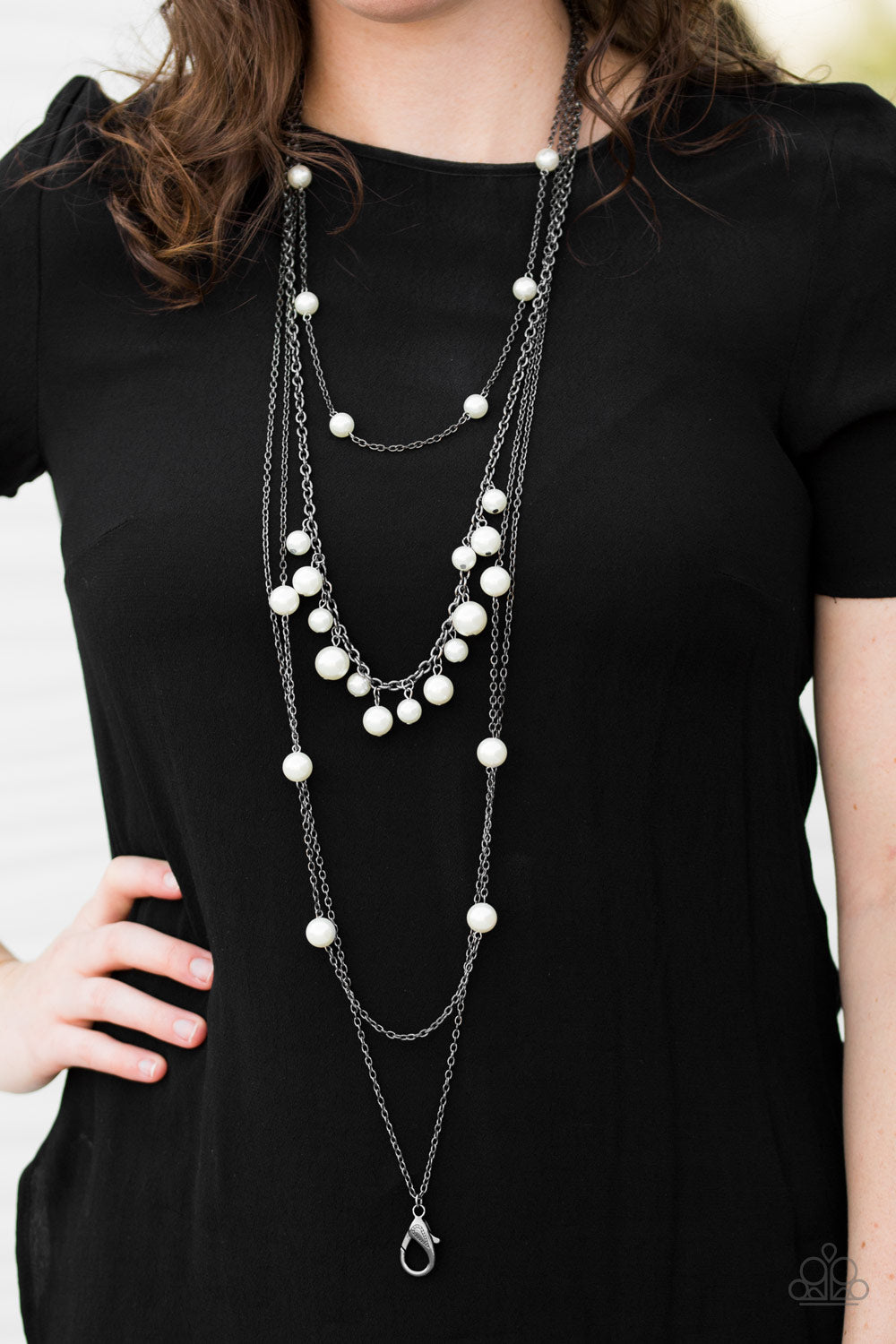 Paparazzi ♥ CHIC-ing Revenge - Black Lanyard ♥  Lanyard