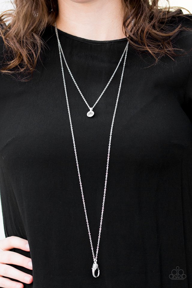 Paparazzi ♥ All I Need Is Glitter - White Lanyard ♥ Lanyard