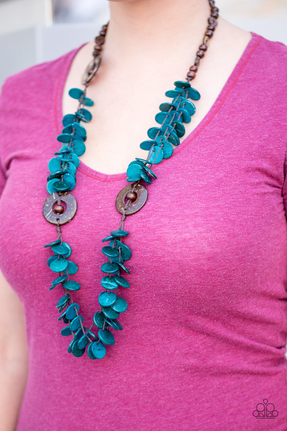 Paparazzi ♥ Greetings From Tahiti - Blue ♥  Necklace