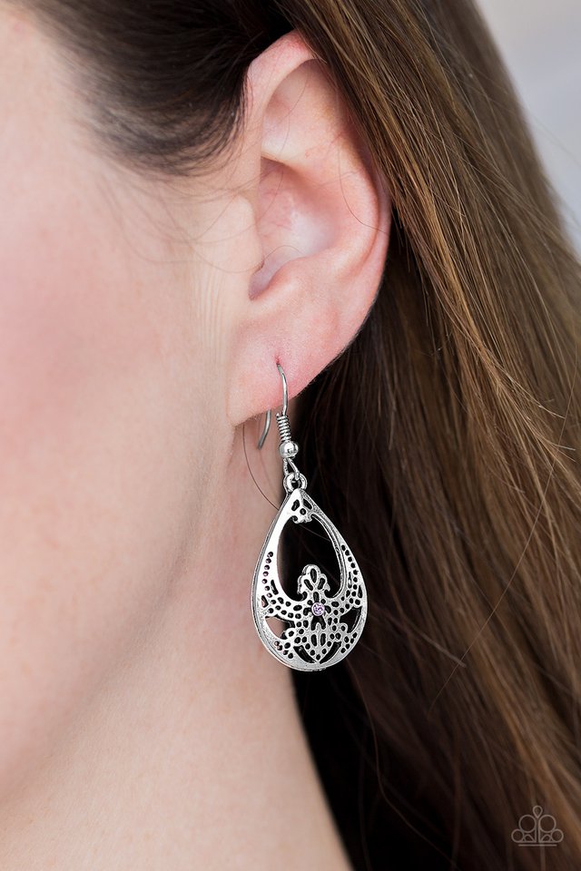 Paparazzi ♥ Tranquil Twinkle - Purple ♥ Earrings